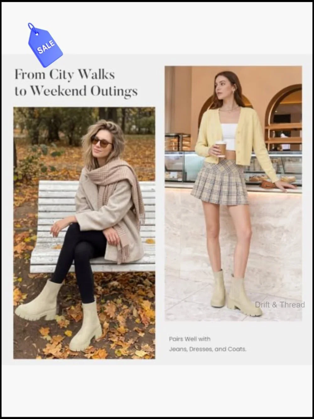 Women's Chunky Platform Chelsea Ankle Boots Non-Slip Suede